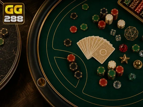 Antarmuka meja Jacks or Better gg288 saat menampilkan kartu permainan